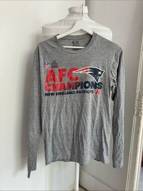 New England Patriots AFC Champions Gray Long Sleeve Tee